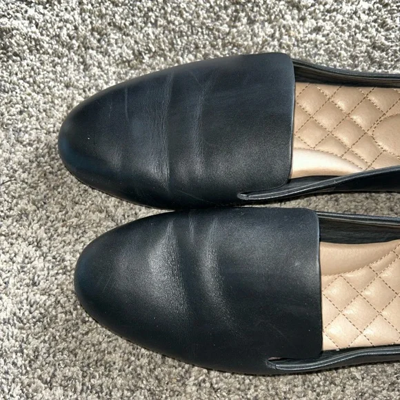 Birdies Flats Womens Size 9 The Starling Loafer Black Leather Round Toe Slip On - Picture 3 of 10